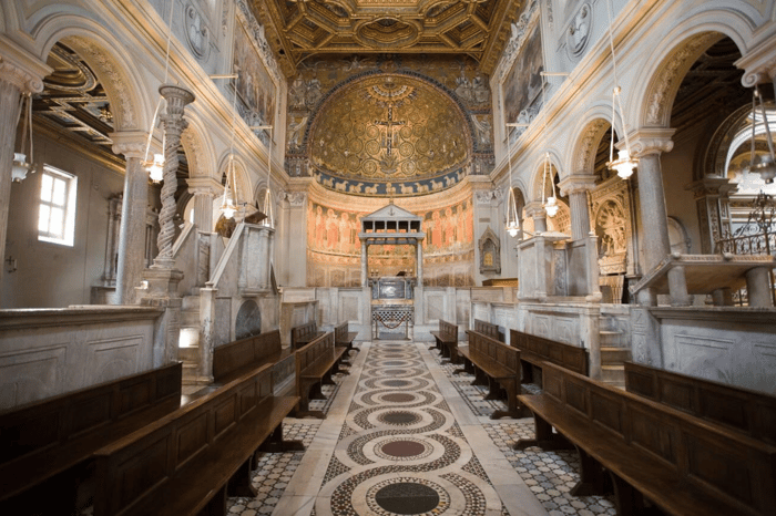 Fall of the Roman Empire with San Clemente Basilica and Underground image